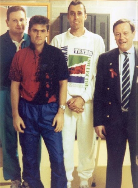 François Gressot, Ivan Lendl & Jacques Bailly. Open 13. 1993